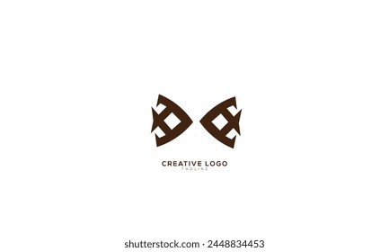 TWO FISHES LOGO Abstract initial monogram letter alphabet logo design