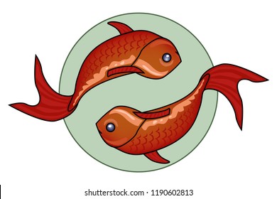 Two fishes vector illustration