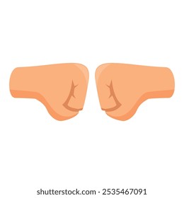 Two fists are facing each other, knuckles prepared for a fight