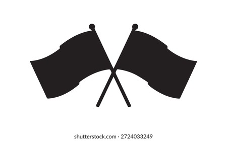 Two flags agreement icon royalty free vector graphic	
