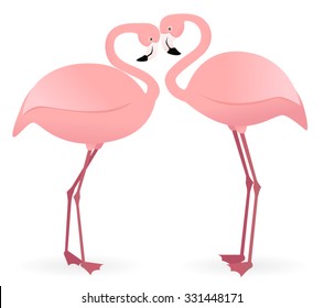 Two Flamingos