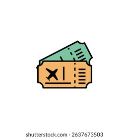 Two Flight Tickets With X-Mark