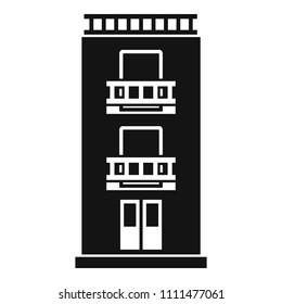 Two floor house icon. Simple illustration of two floor house vector icon for web design isolated on white background