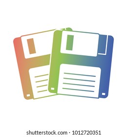 two floppy memory vintage backup
