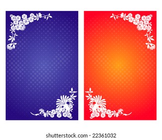 Two floral abstract backgrounds - vector file
