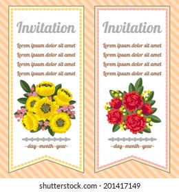Two floral banners