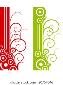 Two floral modern banners