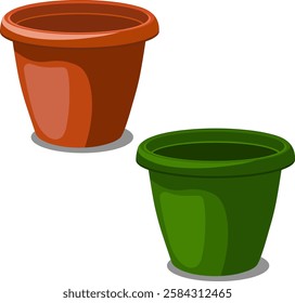 two flower pots for indoor plants