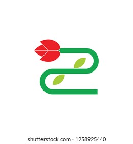 two flower flower tree logo vector