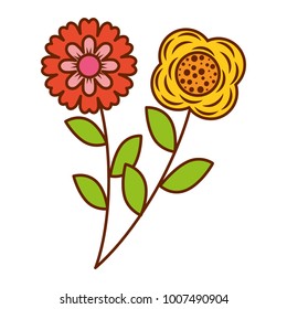 two flowers decorative spring image