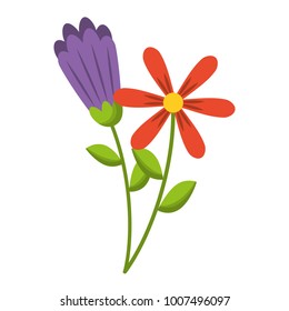 two flowers decorative spring image