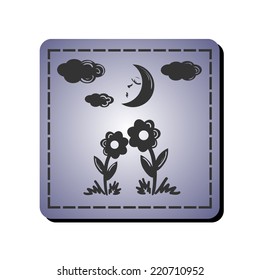 Two flowers together look moon light