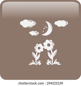 Two flowers together look moon light