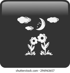 Two flowers together look moon light