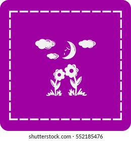 Two flowers together look moon light