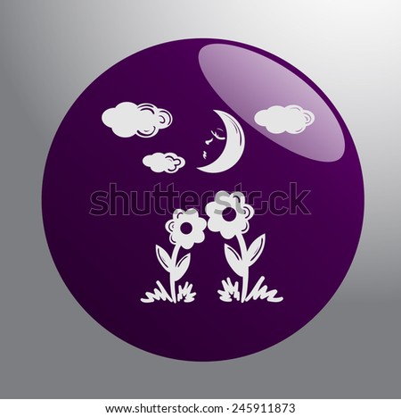 Two flowers together look moon light