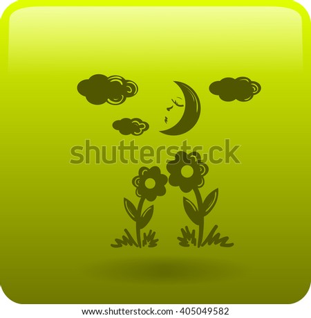 Two flowers together look moon light