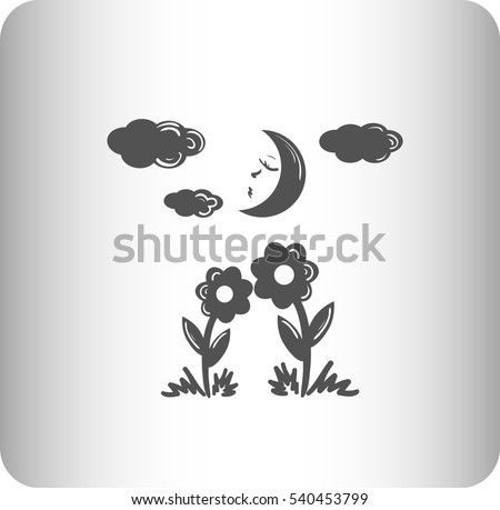 Two flowers together look moon light