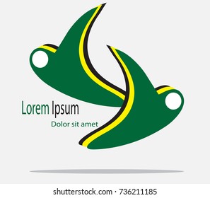 Two flying birds logo design