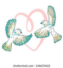 True Love Birds T Shirt Design Vector Illustration. Royalty Free SVG,  Cliparts, Vectors, and Stock Illustration. Image 93603461.