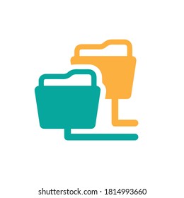 Two folder icon vector design
