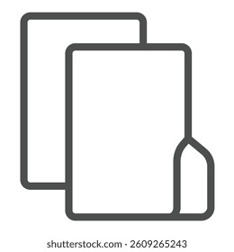 Two folders moving line icon, windows pack concept. Vector graphics. Drag and drop folder, copy sign on white background, outline style icon for mobile or web design