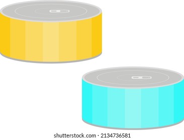 Zwei Dosen, Illustration, Vektorgrafik auf weißem Hintergrund.