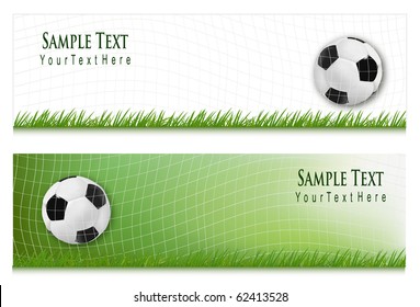 Two Football backgrounds. Vector.