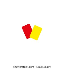 Two football cards, red, yellow