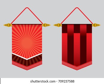 Two football team exchange flag design vector