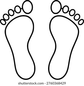 Two Footprint - Foot Print Flat Icon For Apps And Websites silhouette