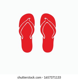 two footwear sandals (flip flops) in red