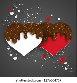 two forms of love. love with sweet chocolate. for someone you love