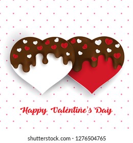 two forms of love. love with sweet chocolate. for someone you love