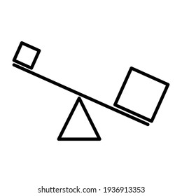 Two forms of weighing and light scales icon