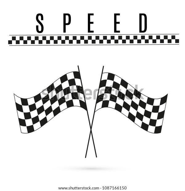 Two Formula Flag Speed Flags Vector Stock Vector Royalty Free