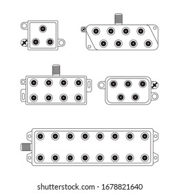 Two Four Eight Sixteen Way Vertical Coaxial Cable Splitters