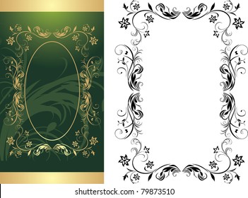 Two frames for decorative background. Vector