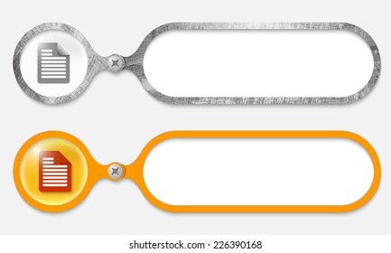 two frames joined by a bolt and document icon