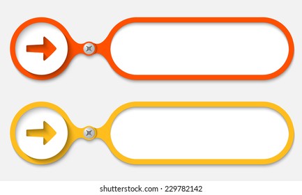 two frames joined by a bolt and arrow