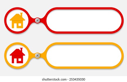 two frames joined by a bolt and home icon