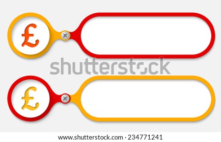 two frames joined by a bolt and pound sterling symbol