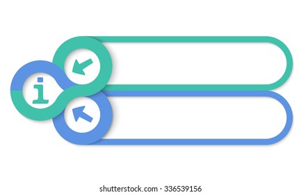 Two frames for your text and info symbol