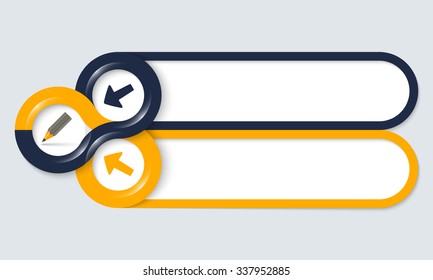 Two frames for your text and pencil