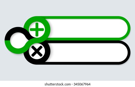 Two frames for your text and symbols