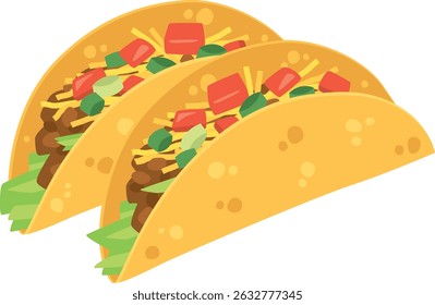 Two fresh and tasty tacos