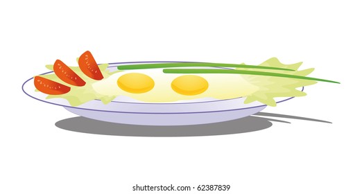 two fried eggs