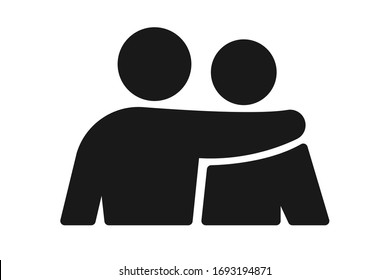 Two Friend icon vector isolate 