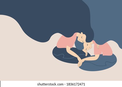 Two friends. Family support from stress and depression. Sister sympathizes. Social problem. Vector illustration