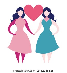 Two Friends Holding Hands With Hair Bows